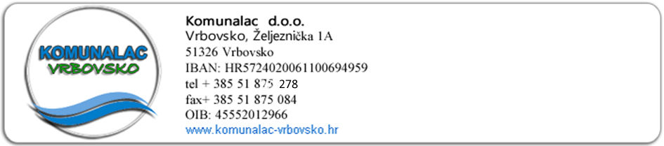 Memorandum Komunalac d.o.o.